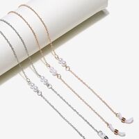 Metal non-slip chain set 2-piece, with pearl, for glasses and masks GM012