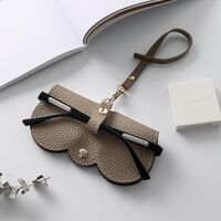 Sunglasses and eyeglasses hard shell case with string Q-48