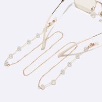 Gold-colored metal non-slip chain, with natural stone opal, for glasses and masks GL1536