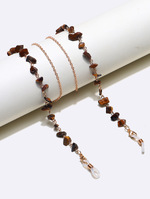 Natural colorful stone glasses chain GL1204