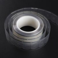 Липкий сегмент (липучки, слиперы, противоскользящие накладки) для линз, прозрачный с серебряным краем, ПВХ, 1000 штук