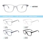 Plastic acetate eyeglasses frame with spring hinges WD1563