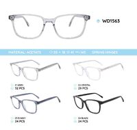Plastic acetate eyeglasses frame with spring hinges WD1563
