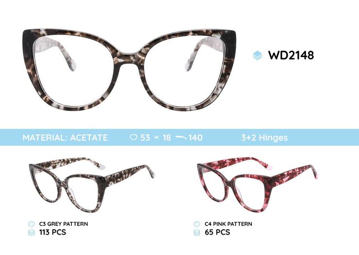 Plastic frames for glasses acetate material WD2148