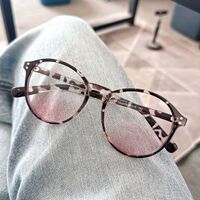 Очки пластиковые TR90 с защитой Blue ray cut, с футляром TR2069腮红-2