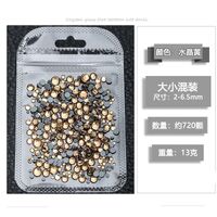 Set of rhinestones with flat bottom for decorating frames and glasses, 32 colors, size 2-6.5 mm, ~720 pcs. PD0002 