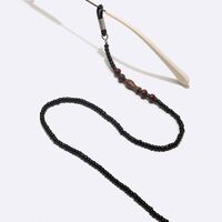 Black plastic non-slip bead chain, for glasses and masks GL1475