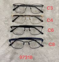 Metal frame for glasses with spring hinges 9731B