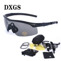 Safety shockproof tactical goggles +3 caps 战术套装-0051-2