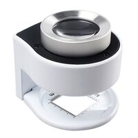 Portable pocket magnifier with backlight and UV light 2106, diameter: 26 mm, magnification: 30X