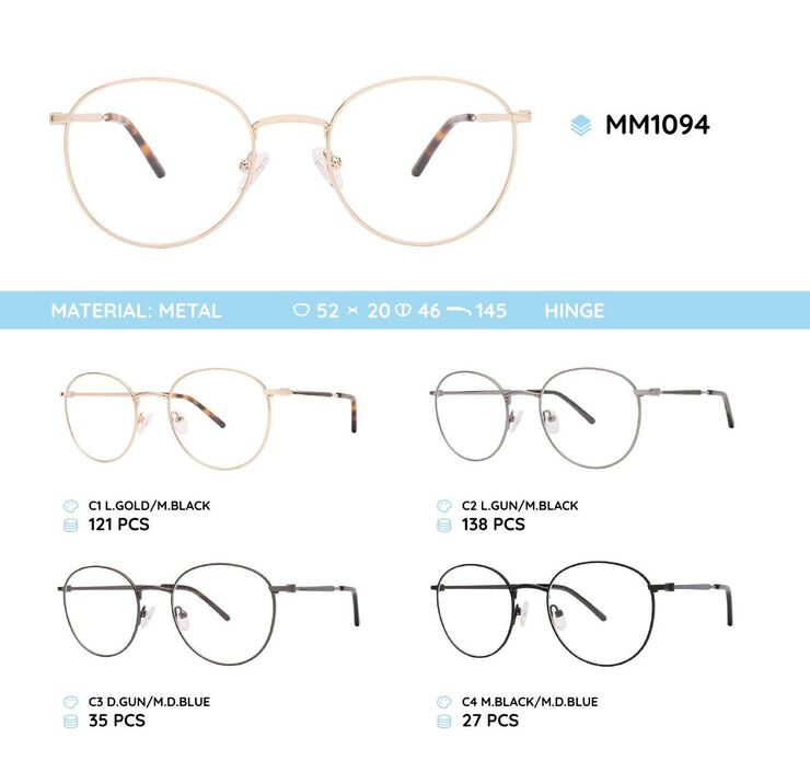Metal men's frame for glasses MM1094