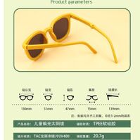Polarized silicone folding sunglasses with UV400 protection for kids HD32025