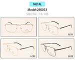 Metal eyeglasses frame for men with spring hinges 260033 (item in stock)