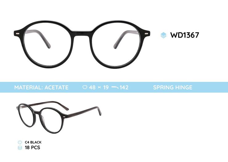 Plastic acetate eyeglasses frame for women WD1367