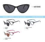 Acetate plastic frames with a sun protection clip-on and TAC lenses WD1250S