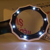 Magnifier with universal backlight, magnifying glass with handle 600554H-XX, diameter: 48 mm, magnification: 6X