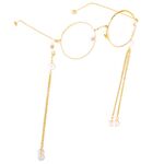 Metal non-slip chain, with pearls, for glasses and masks GL345