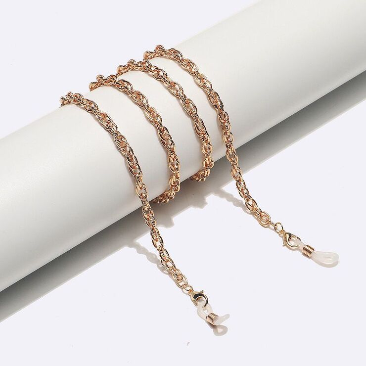 Gold-colored metal non-slip chain, for glasses and masks GL1615