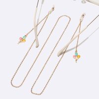 Gold-colored metal non-slip chain, with balloon pendant, for glasses and masks GL1496