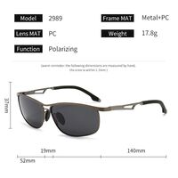 Polarized metal sunglasses with UV400 protection 2989-GT
