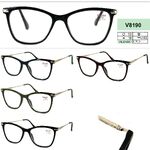 Ready-made plastic frame glasses for women Vizzini V8190, diopters from +1.00 to +4.00 (step 0.25); from -1.00 to -4.00 (step 0.5)