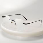Metal rimless glasses with Blue ray cut 9722-GT