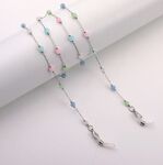 Metal non-slip chain, with cats eye stone, for glasses and masks GL1886