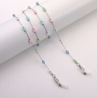 Metal non-slip chain, with cats eye stone, for glasses and masks GL1886