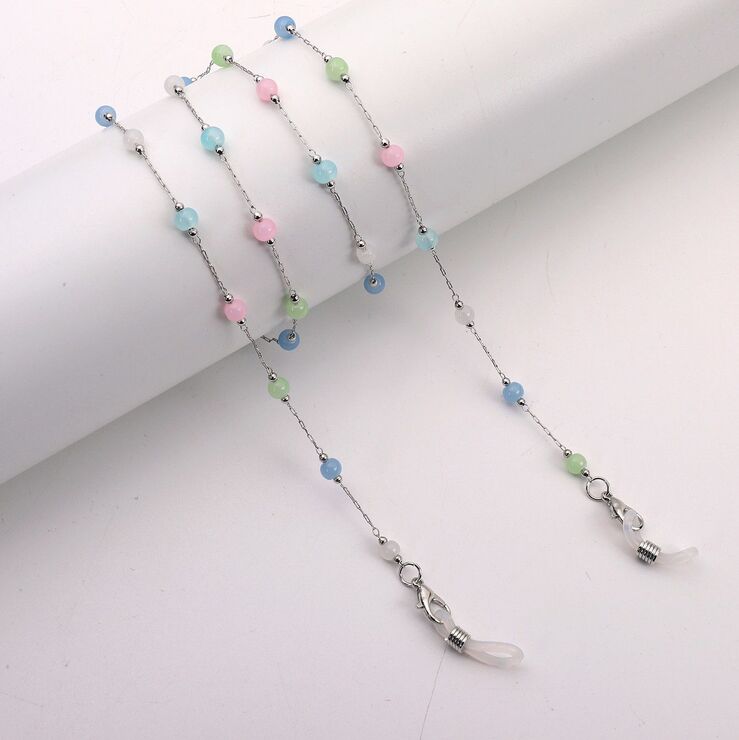 Metal non-slip chain, with cats eye stone, for glasses and masks GL1886