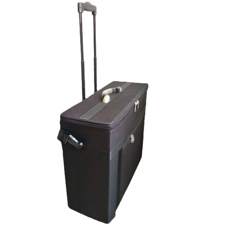 Mobile box (suitcase, trunk, organizer, display case) on wheels for frames and glasses for 50 slots JS-C190526