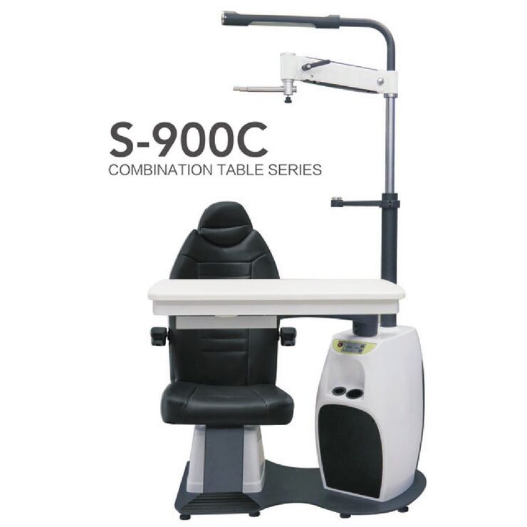 Ophthalmologist workstation, combined table + chair S-900C, tabletop 910*440 mm