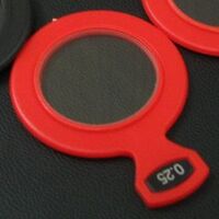 266 plastic rim ophthalmic trial lens set in an aluminum case 38/25 mm