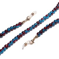 Metal non-slip chain, with 6 mm colored beads, for glasses and masks GL1302