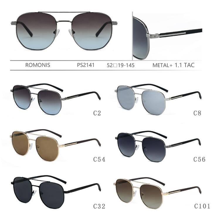 Polarized metal sunglasses for men Romonis PS2141-R