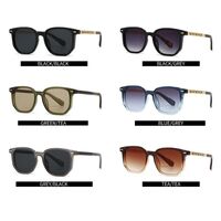 Plastic + metal retro square sunglasses for men Elit 6089-1-EL