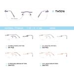 Titanium metal rimless frame TW3016