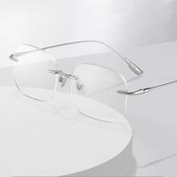 Metal titanium rimless frame SANTA 121213