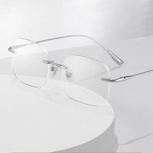 Metal titanium rimless frame SANTA 121213