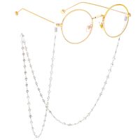 Metal non-slip silver chain, with heart, for glasses and masks GS028