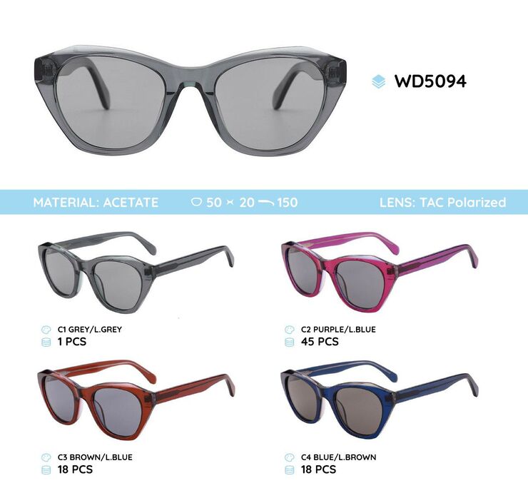 Acetate plastic frames polarized sunglasses WD5094