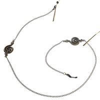 Bronze-colored metal non-slip chain, with snake, for glasses and masks GL118