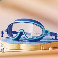 Swimming waterproof anti-fog goggles for kids, with earplugs, nose clip, box, 7005-YU