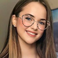 Combined (metal + TR90) glasses with blue light protection for women 95825-PN