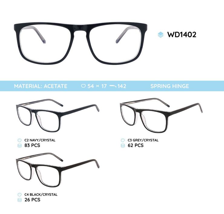 Plastic acetate eyeglasses frame for women WD1402