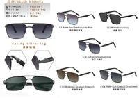 Polarized metal sunglasses with flex hinges Rianova PS2130