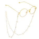 Metal non-slip chain, with star and moon, for glasses and masks GL693