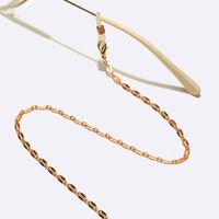 Gold-colored metal non-slip chain, with printed lip, for glasses and masks GL1643