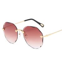 Metal rimless sunglasses with UV400 protection 2885-GT