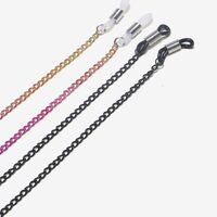 Металлическая нескользящая цепочка, комплект из 2-х предметов черная и цветная, для очков и масок GM018