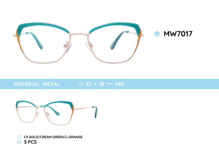 Оправа металлическая, с флексом MW7017